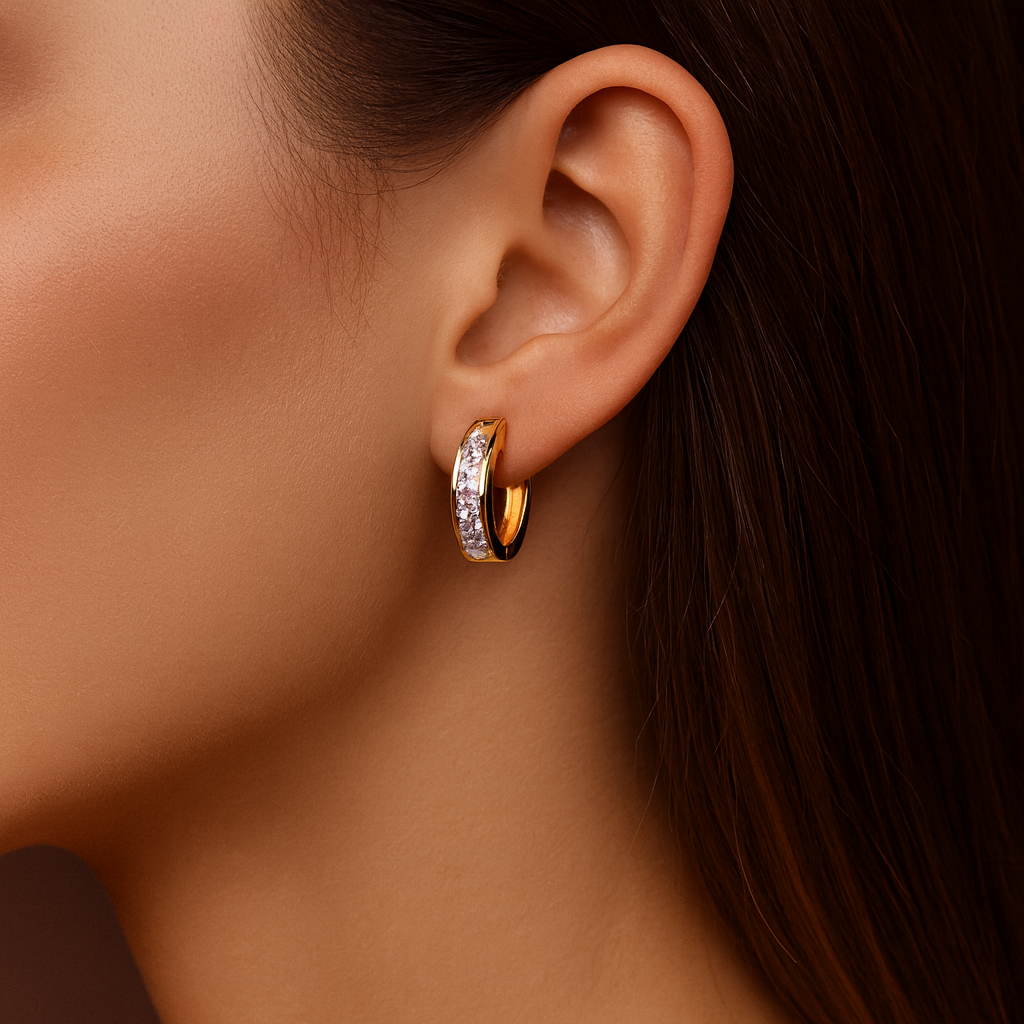 Paolina – Elegante Gold- und Kristallohrringe