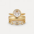 Vintage-Goldring mit Zirkon