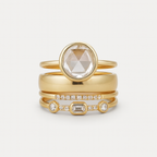 Vintage-Goldring mit Zirkon