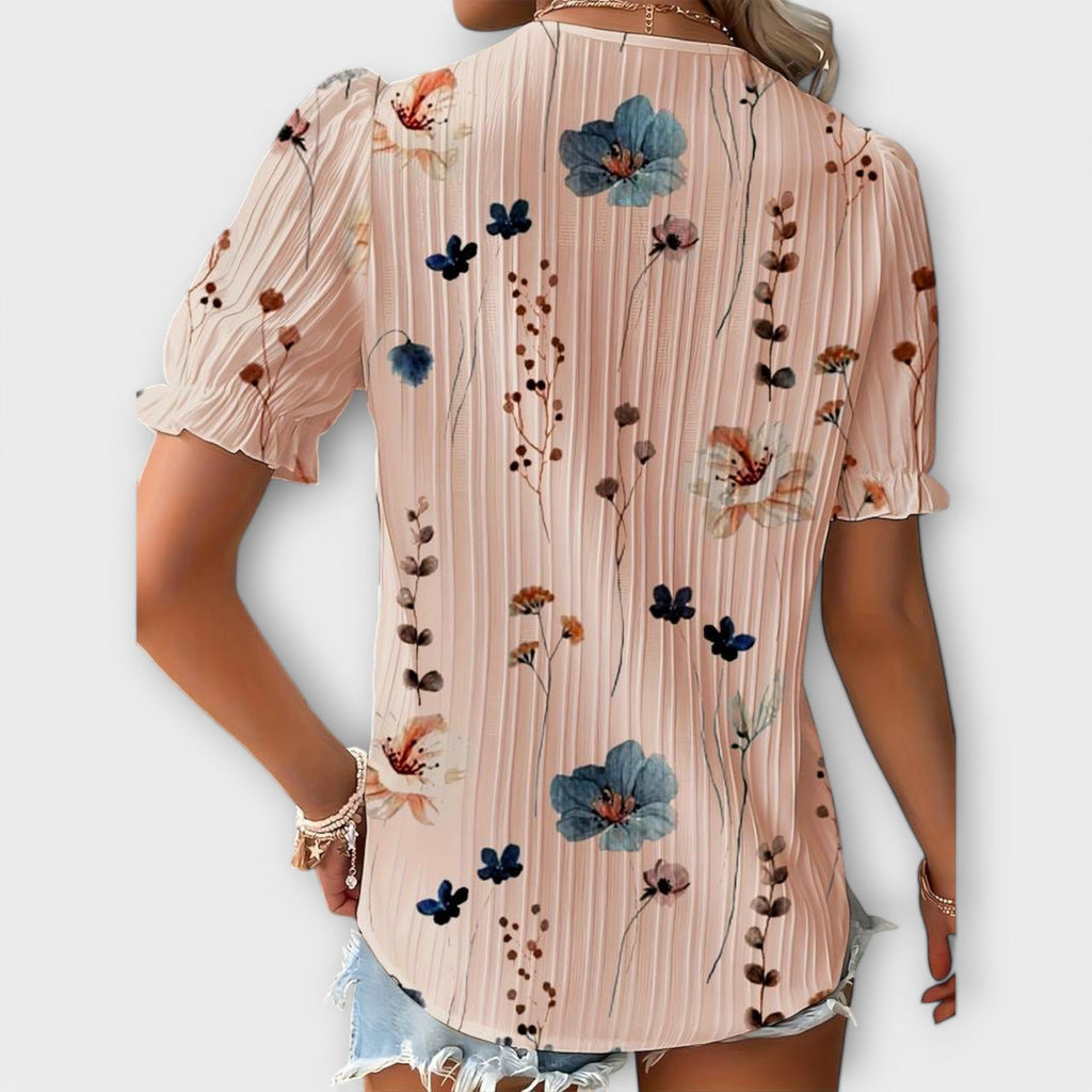 Bianka – Elegante V-Ausschnitt-Bluse für Damen
