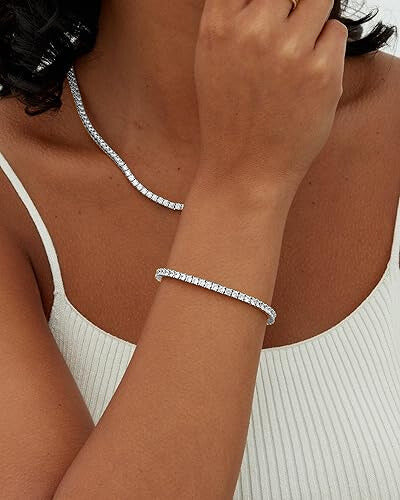 Tennisarmbånd med moissanite