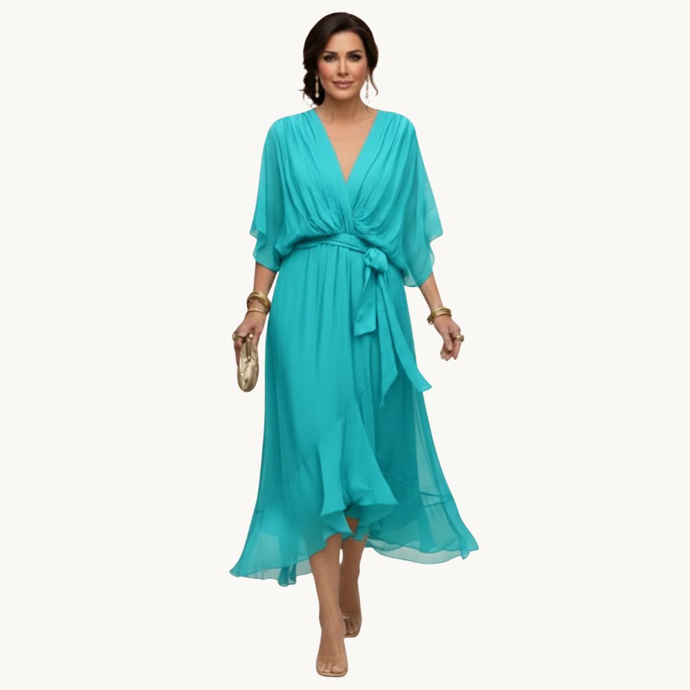 Marta™️ | Chiffonkleid mit V-Ausschnitt