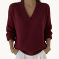 Noreth – Minimalistischer V-Ausschnitt-Strickpullover