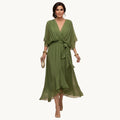 Marta™️ | Chiffonkleid mit V-Ausschnitt
