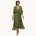 Marta™️ | Chiffonkleid mit V-Ausschnitt