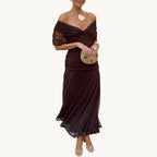 Florendra | Elegantes Langes Blumenkleid mit V-Ausschnitt