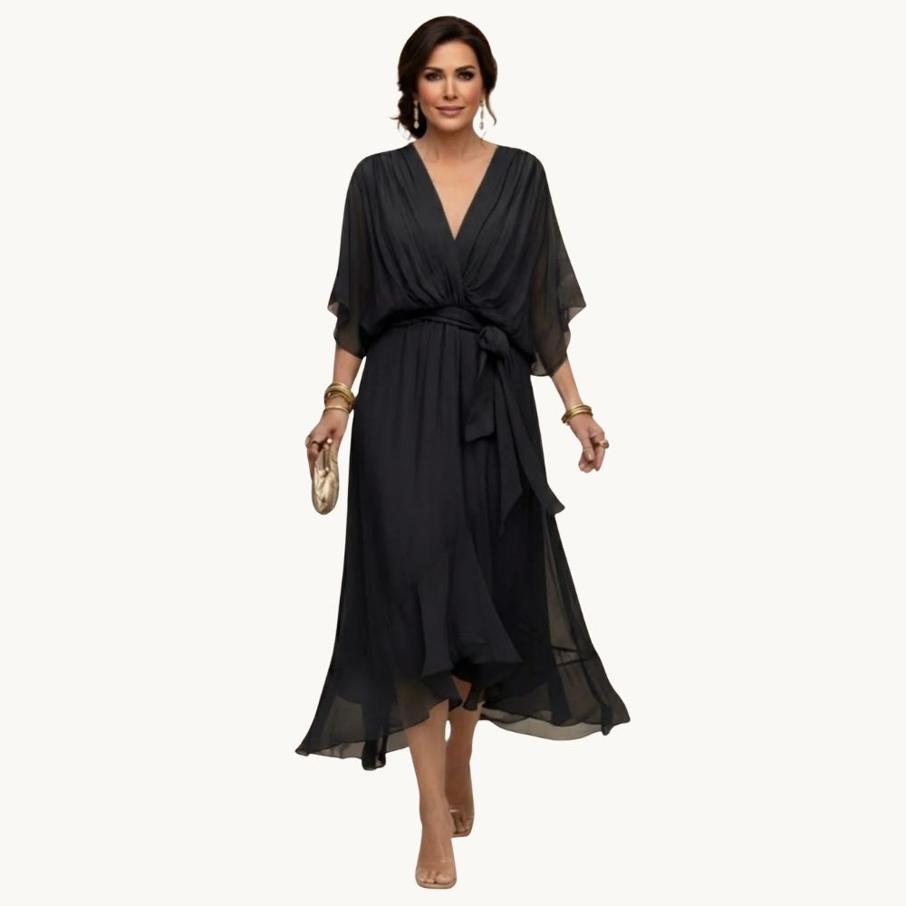 Marta™️ | Chiffonkleid mit V-Ausschnitt