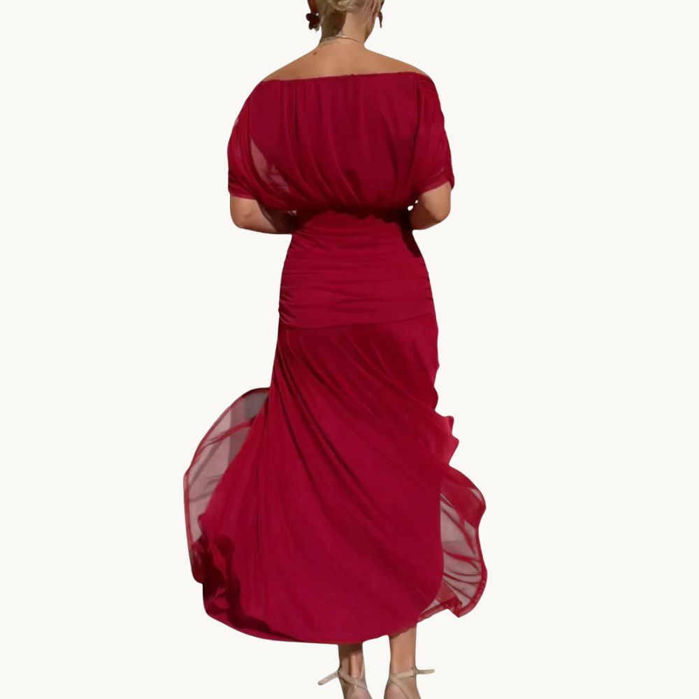 Florendra | Elegantes Langes Blumenkleid mit V-Ausschnitt