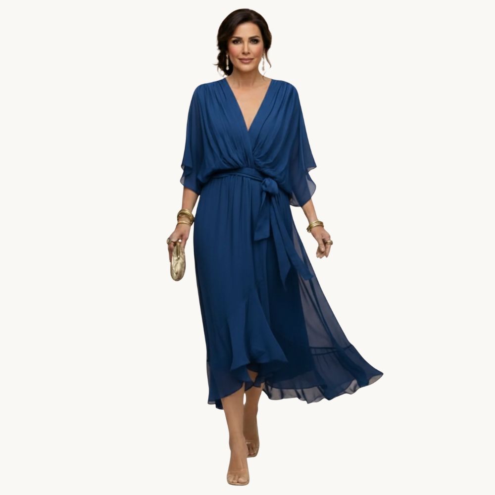 Marta™️ | Chiffonkleid mit V-Ausschnitt