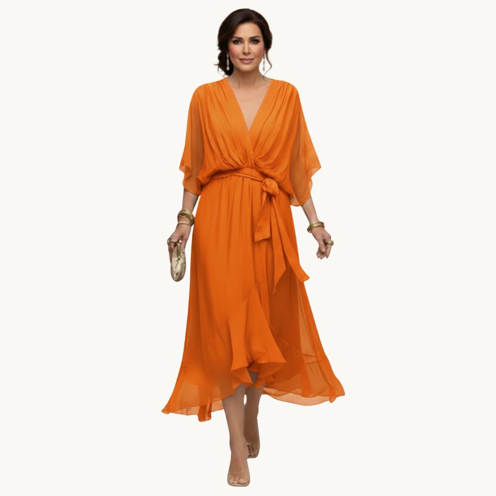 Marta™️ | Chiffonkleid mit V-Ausschnitt