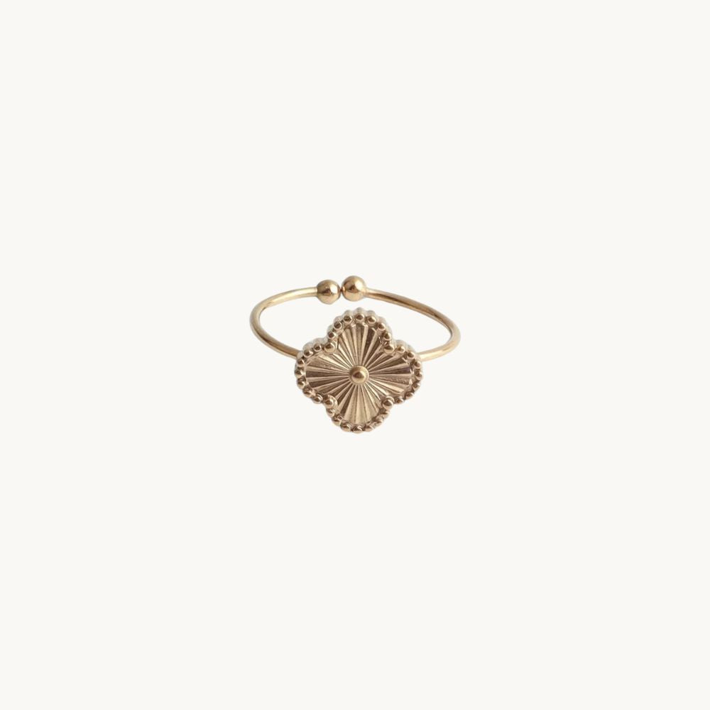 Rosie™️ | Verstellbarer Ring mit Blumenmotiv – Edelstahl