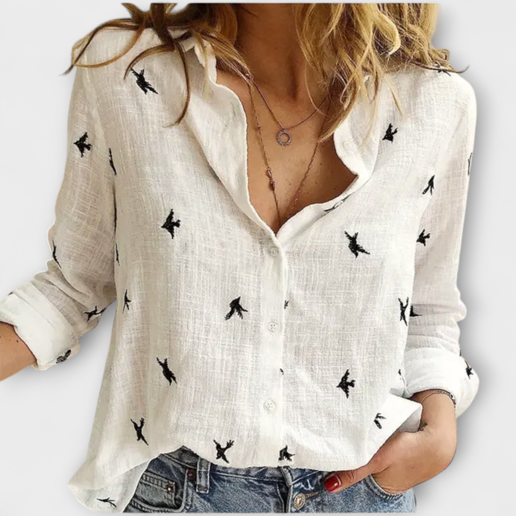 Maarni – Raffinierte Bluse mit Kragen