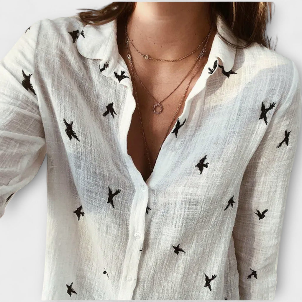 Maarni – Raffinierte Bluse mit Kragen