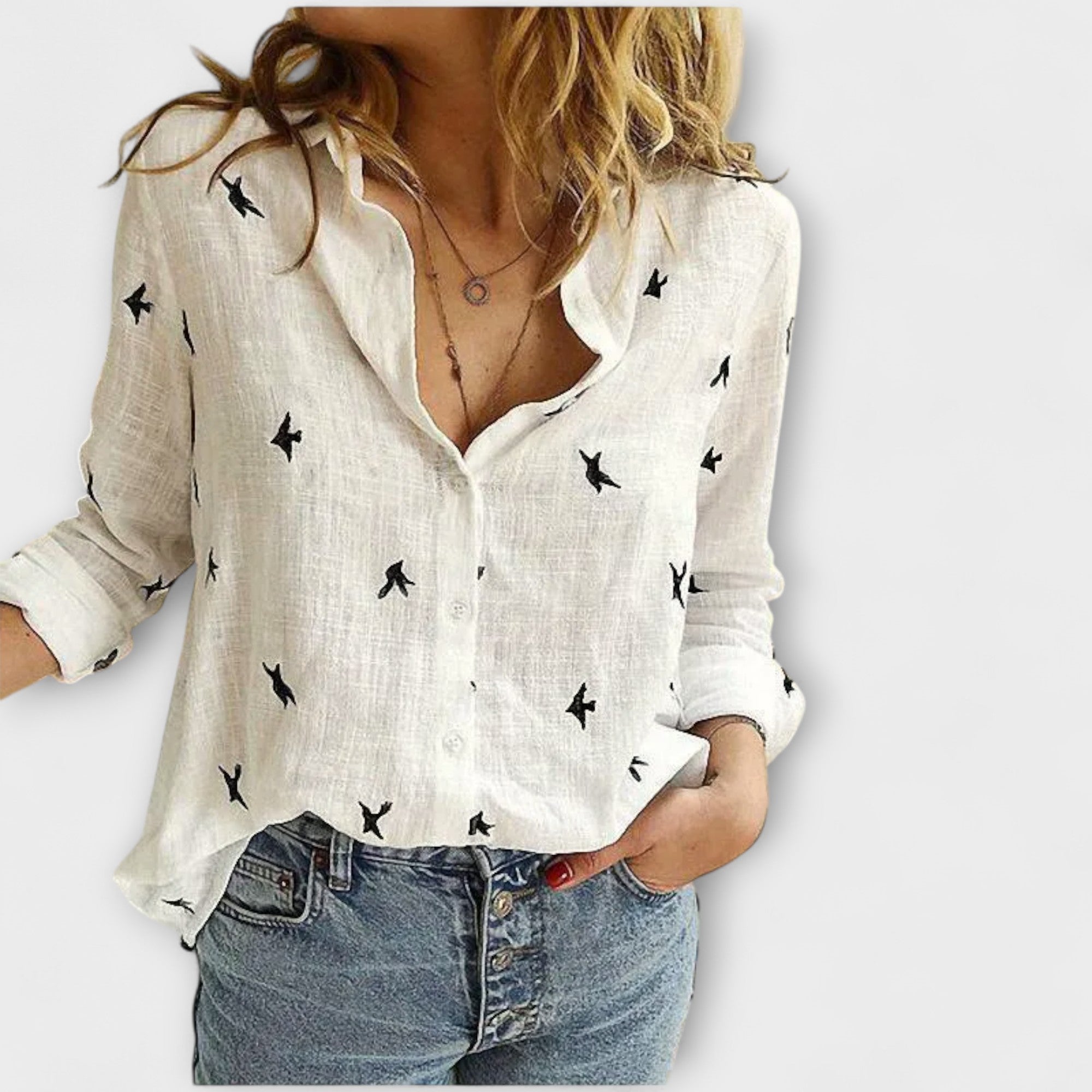 Maarni – Raffinierte Bluse mit Kragen