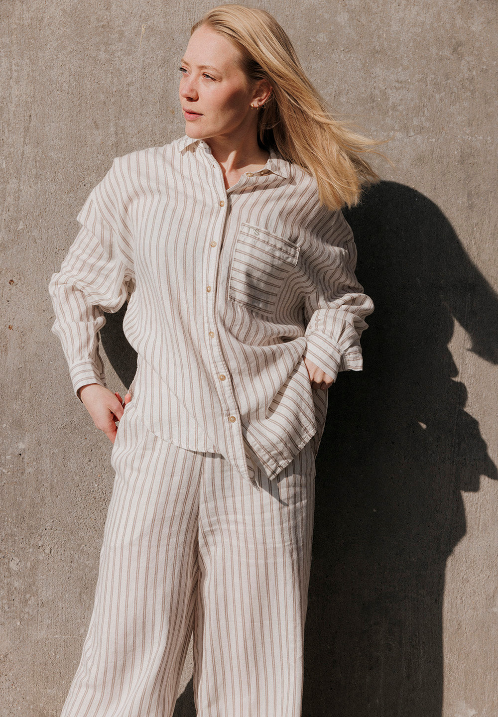 PJ – Gestreifte Hose | Grau