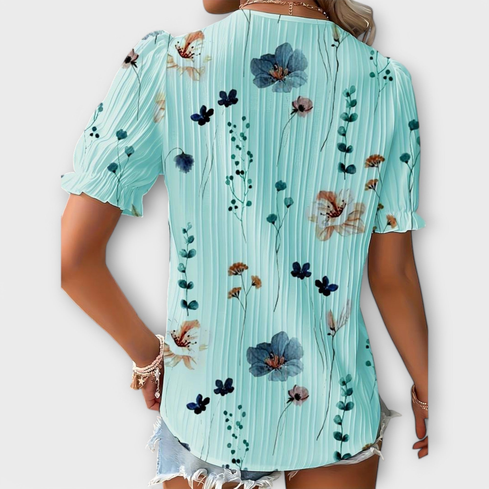 Bianka – Elegante V-Ausschnitt-Bluse für Damen