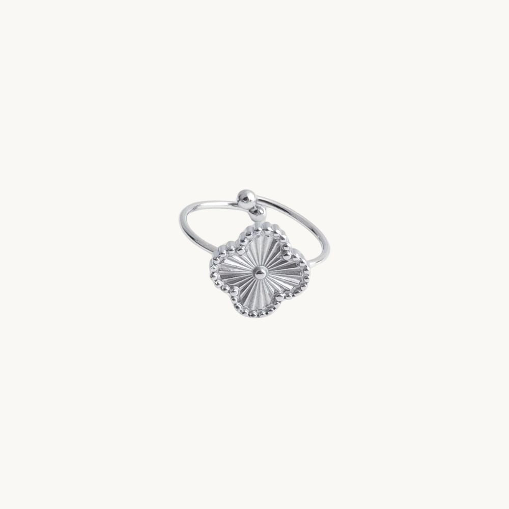 Rosie™️ | Verstellbarer Ring mit Blumenmotiv – Edelstahl