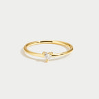 Leonie – Ein einfacher Goldring mit glatter Oberfläche.