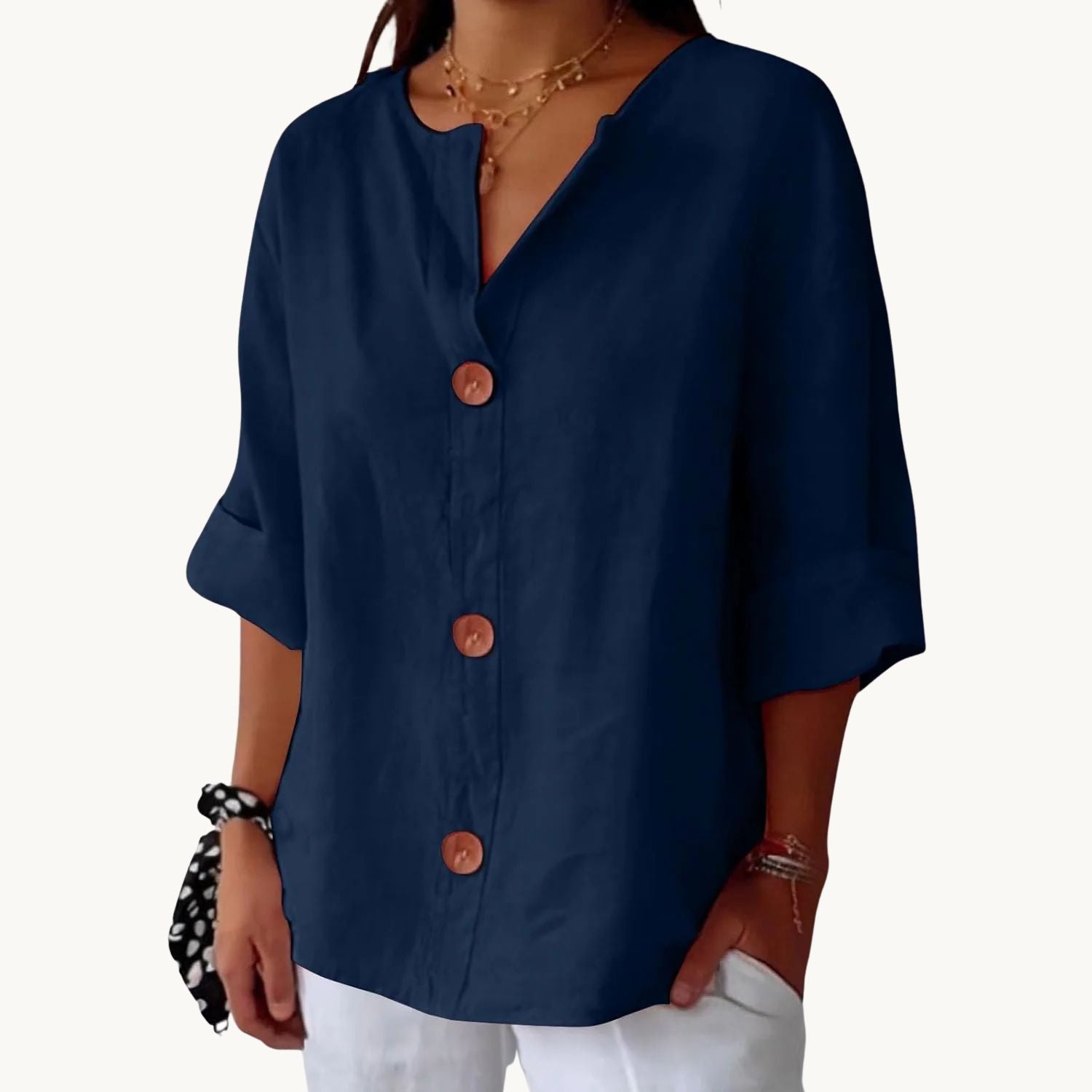 Alma – Exklusive Leinenbluse für Damen